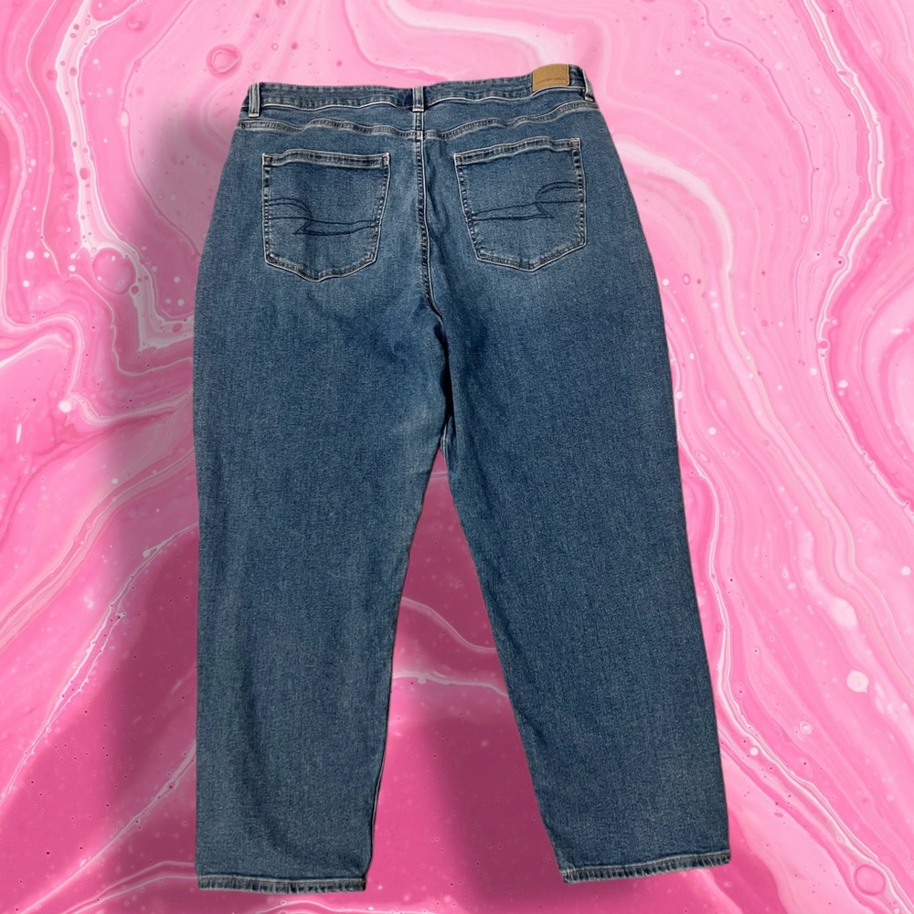 American Eagle Women's Super Stretch Straight Jeans Blue Denim, Size 18 Regular - Picture 2 of 6